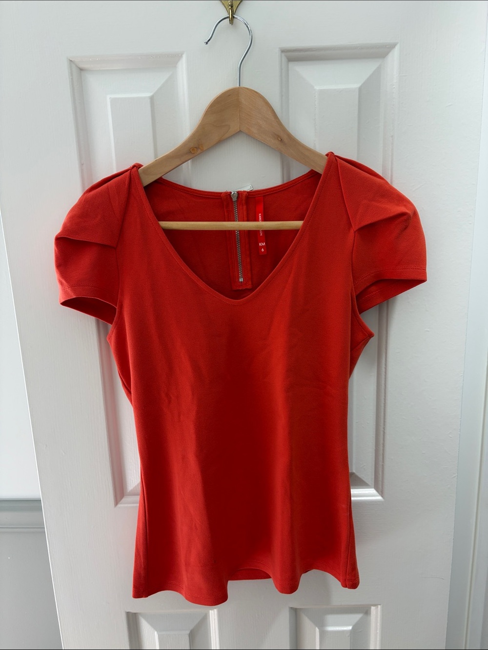 Karen Millen Orange V-Neck Top